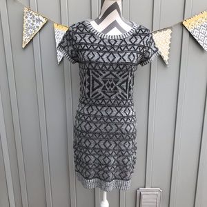 Made for Me to Look Amazing Textured Fair Isle Sweater Dress